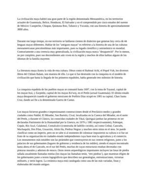 La civilizacion maya