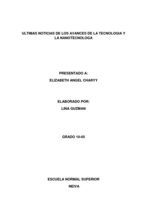 avances tecnologicos y nanotecnologia 