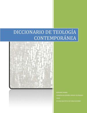 Diccionario de Teología Contemporánea