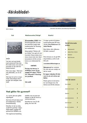 Abiskobladet Okt 2012