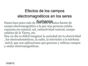 efectos de los campos magneticos en los seres humanos