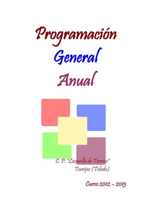 Programación general anual curso 2012-2013
