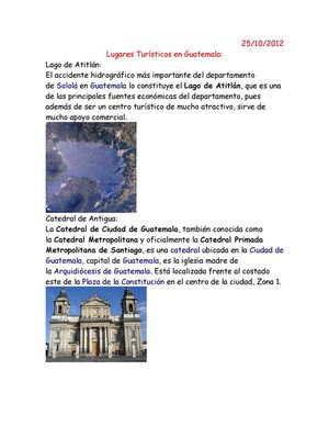 Lugares Turísticos de Guatemala