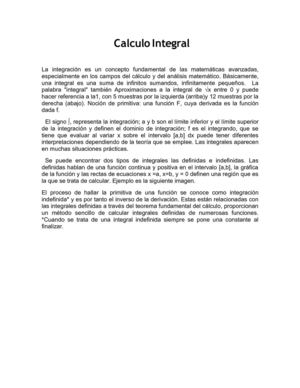 Càlculo integral