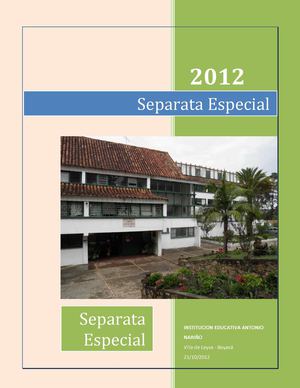 Separata Escolar Nariñista