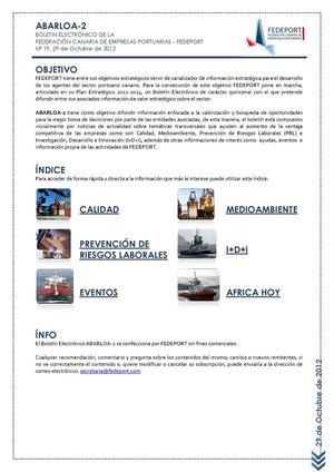 Boletín ABARLOA-2 nº19 (29 de octubre de 2012)