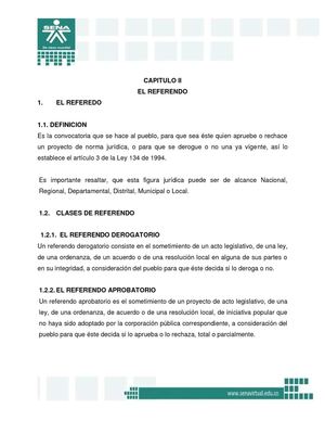 Unidad 2: El referendo