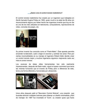 Quien creo el control remoto inalámbrico