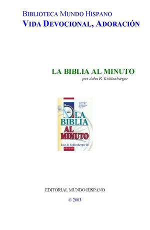 La Biblia al minuto