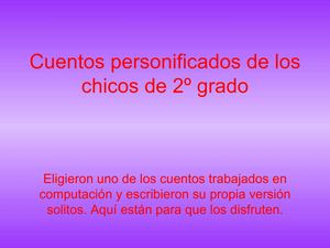 Cuentos personificados