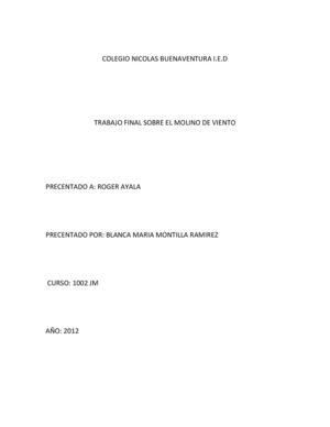 trabajo final sobre el molino de viento
