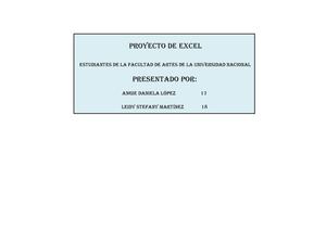 Proyecto en Excel