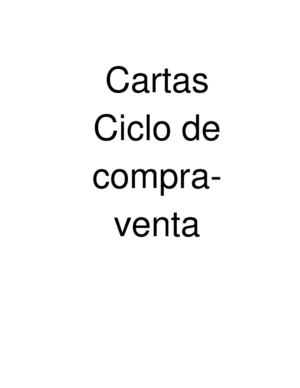 cartas del ciclo de compra venta
