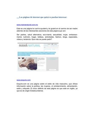 Las páginas de internet que quizá te puedan interesar