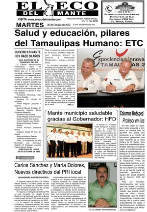 El Eco del Mante, martes 30 de octubre de 2012