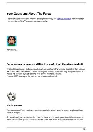 Your Questions About The Forex