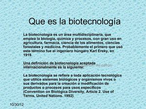 la biotecnologia