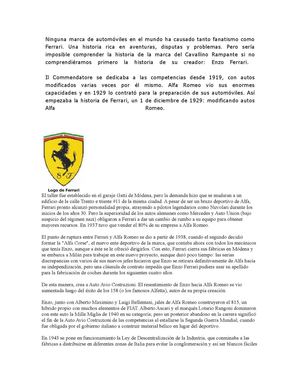 HISTORIA DE FERRARI