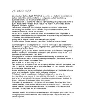 CALCULO INTEGRAL