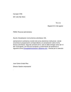 carta interna