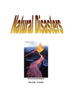 An oral presentation