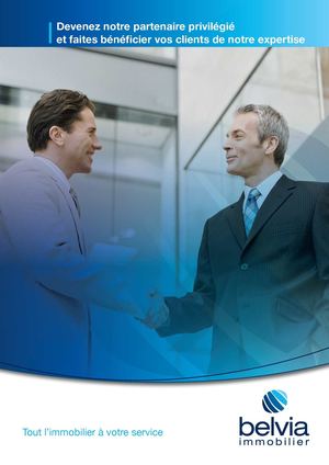 Plaquette promoteurs BELVIA IMMOBILIER