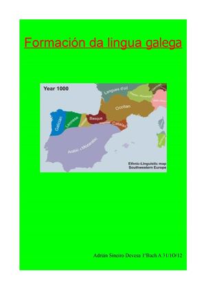 Formación da lingua galega