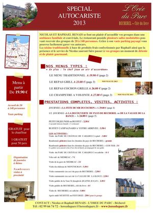 L'Orée du Parc - Programme Autocaristes