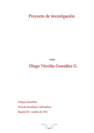 Proyecto de investigaciýýn