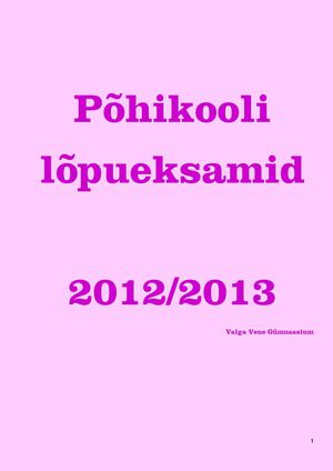 Põhikooli lõpueksamid