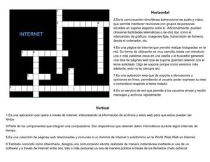 CRUCIGRAMA DE INTERNET