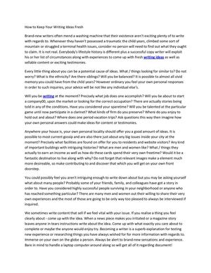 How To Keep Your Writing Ideas Fresh