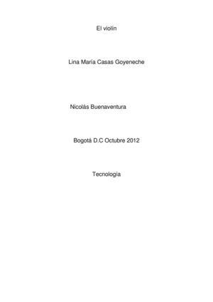 informe del proyecto el violin