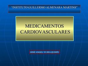 MEDICAMENTOS  CARDIOVASCULARES