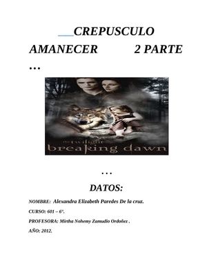 crepusculo amanecer 2° parte :9