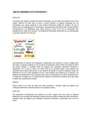 BUSCADORES EN INTERNET