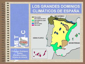 TEMA 4.- DOMINIOS CLIMÁTICOS ESPAÑA