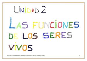 LAS FUNCIONES DE LOS SERES VIVOS