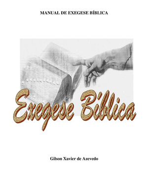 MANUAL DE EXEGESE BÍBLICA