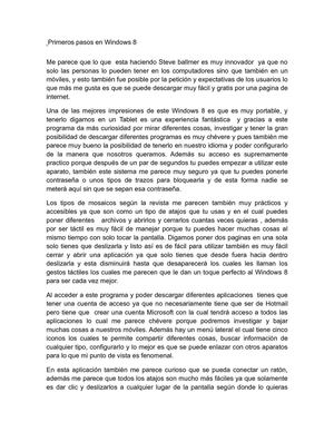 Primeros pasos en Windows 8