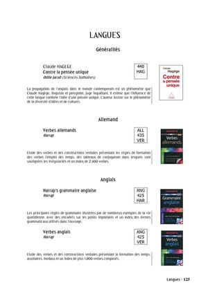Langues - Alinéa 34