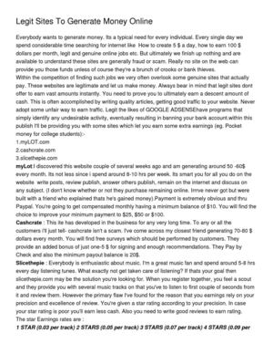 Legit Sites To Generate Money Online_