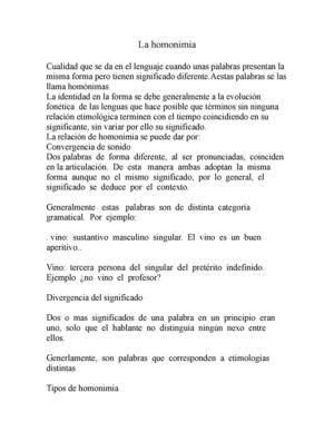 la homonimia