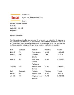 Cotizacion