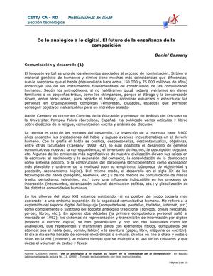 De lo analógico a lo digital.