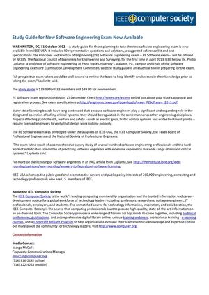 Calaméo - Study Guide for New Software Engineering Exam Now Available