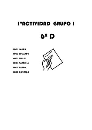 ACTIVIDAD 1ª GRUPO 1 6º D