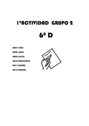 ACTIVIDAD 1ª GRUPO 2 6º D