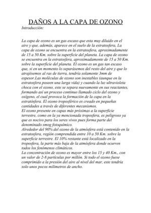 DAÑOS A LA CAPA DE OZONO gabriel m