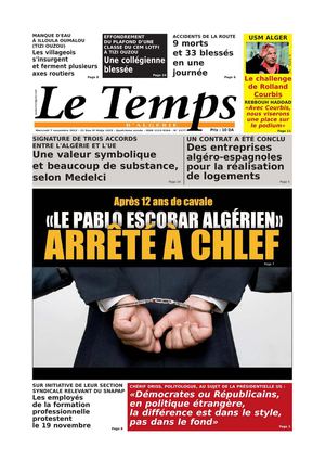 Le Temps d'Algérie Editions du Mercredi 07 Novembre 2012
